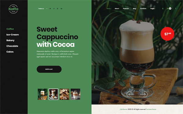 A glass of sweet cappuccino with cocoa on a rustic table.