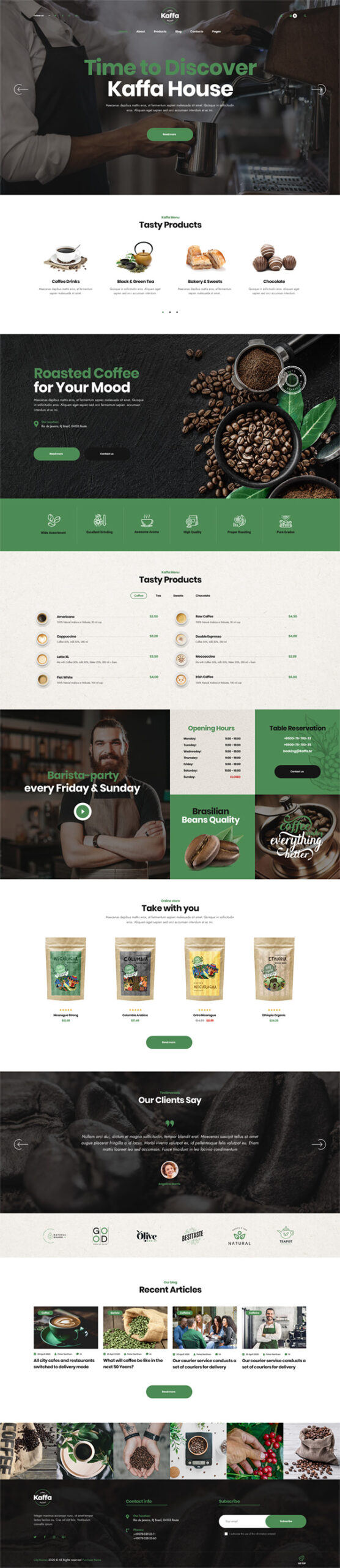 Website homepage for a healthy lifestyle brand featuring food and fitness.