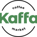 Logo of Kaffa Coffee Roasters with green and black text.